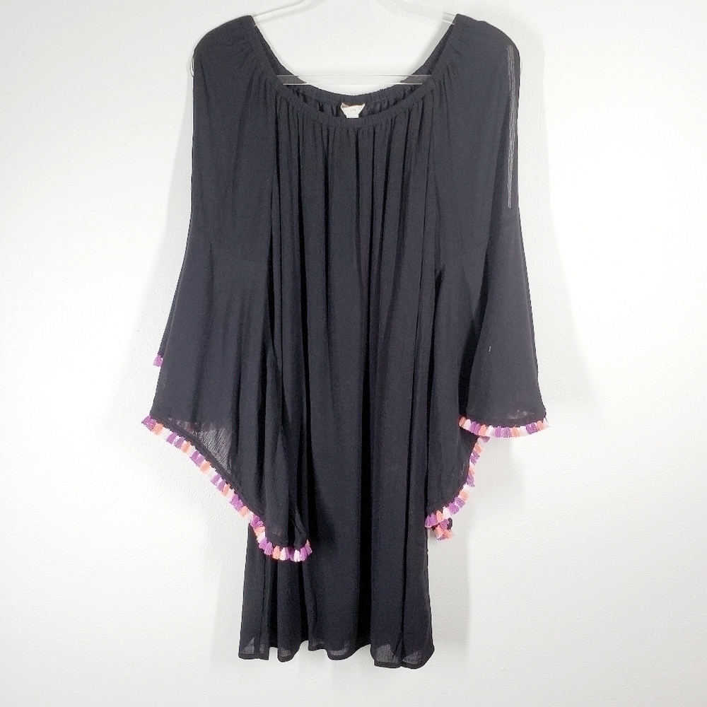 EST. 1946 BOHO TASSEL COLD SHOULDER DRESS